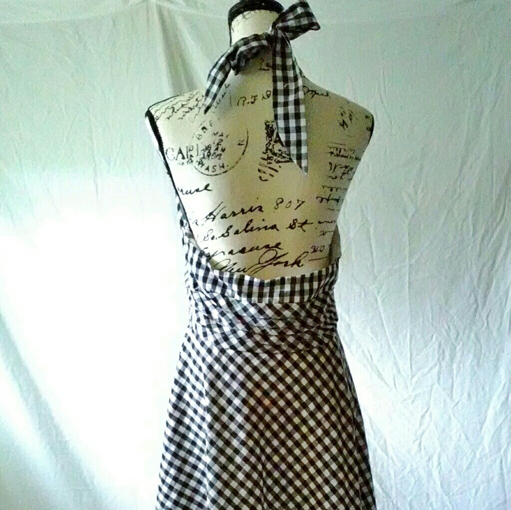 Vintage Pin Up Rockabilly Checker Dress 10 - Picture 2 of 4
