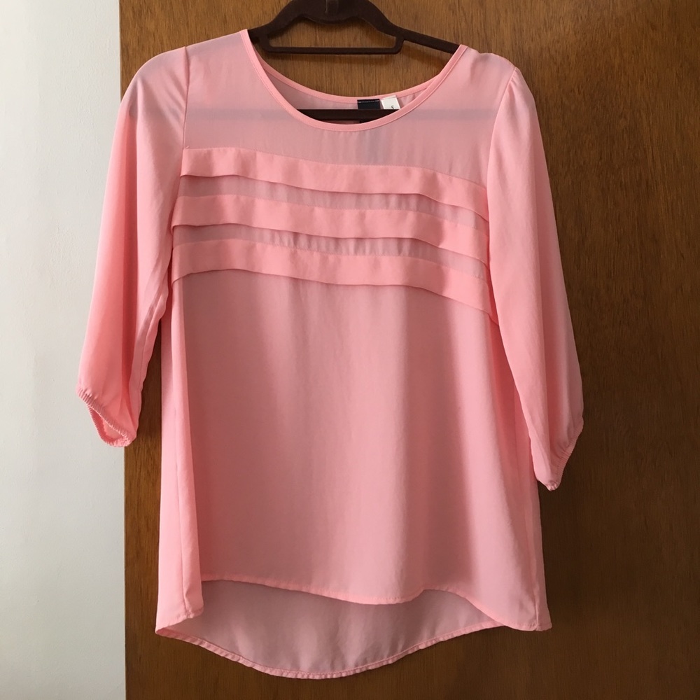 Baby Pink 3/4 Sleeve Blouse