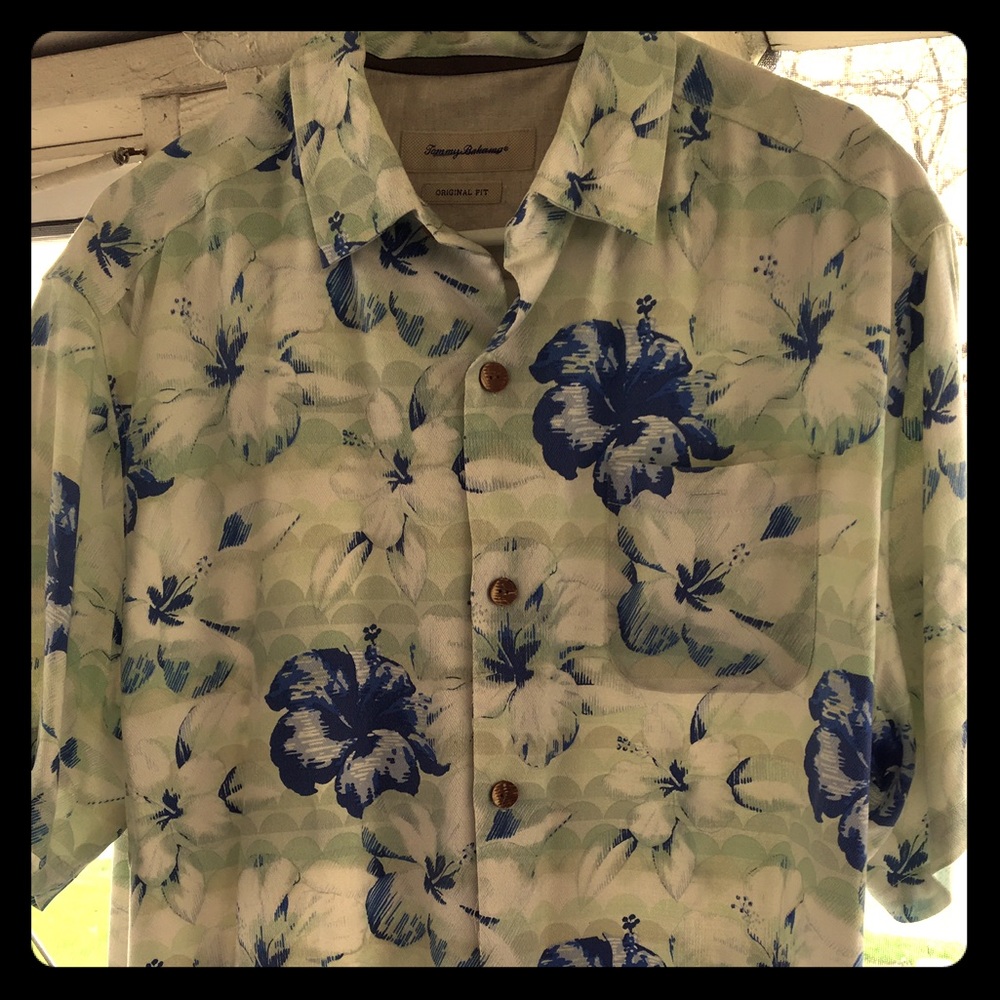 Tommy Bahama 100% Silk Shirt size L