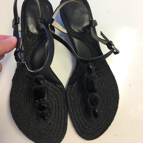 Michael kors sandals with jewels on the strap. - Picture 1 of 4