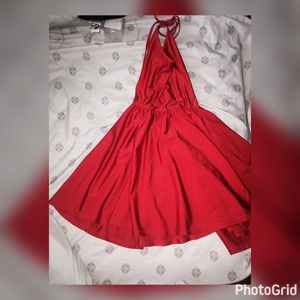 Red skater dress