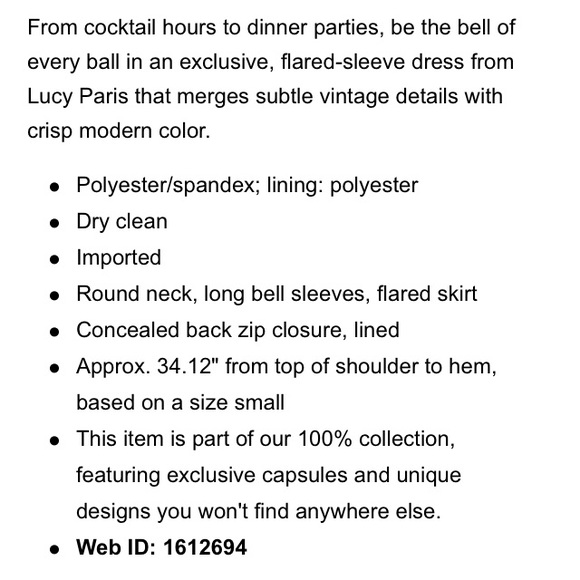 100% Bloomingdales Pale blue mod retro dress - Picture 4 of 5