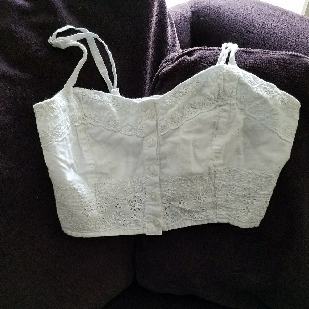 Eyelet crop top