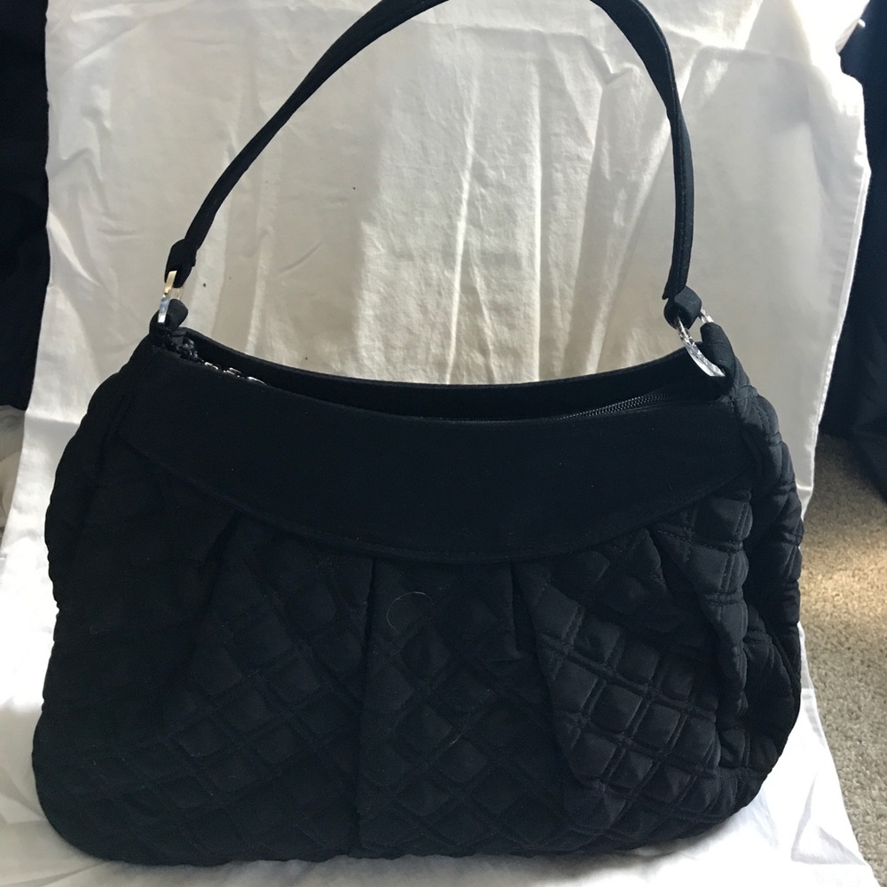 Vera Bradley black fabric hobo bag