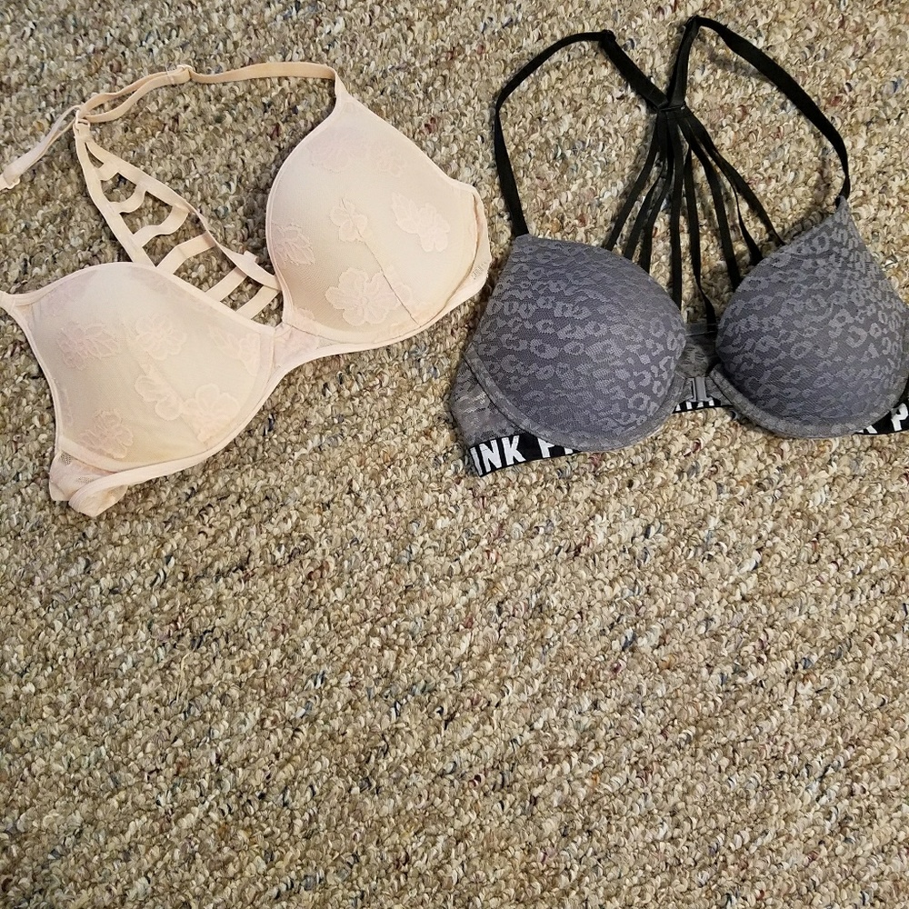 Two PINK workout bras. Perfect condition!