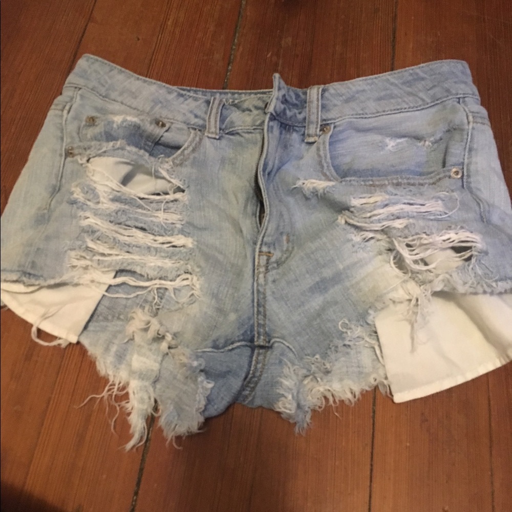 American Eagle Light-Wash Cutoff Shorts