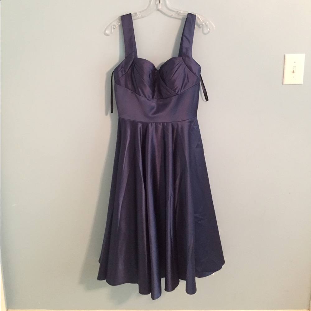 Vintage 1950s-Style Navy Blue Dress