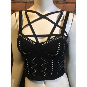 Black sequence top