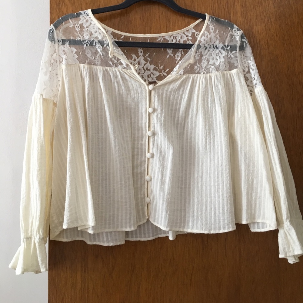 Free People Cropped Blouse