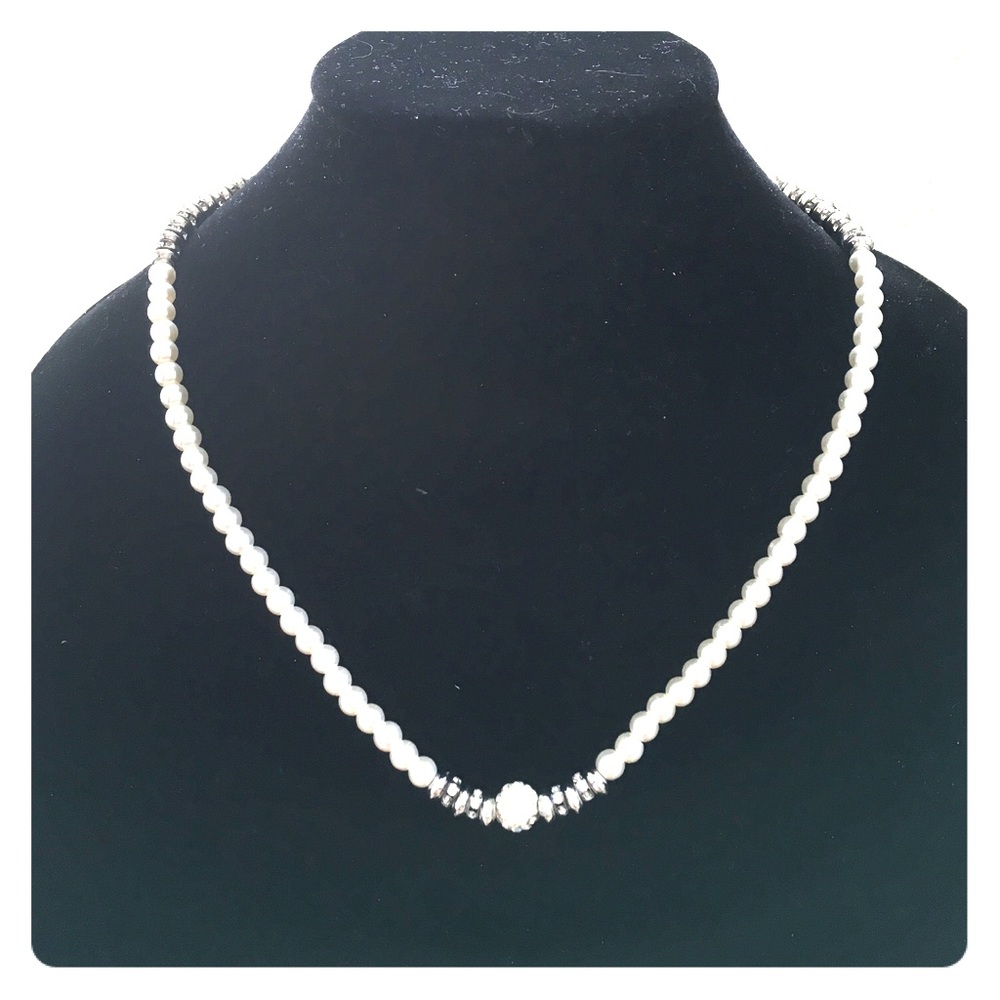 Crystal and Pearl Necklace