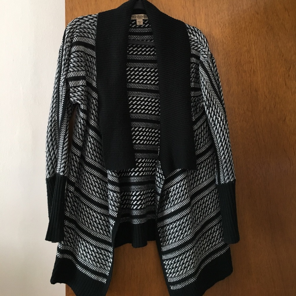 Black & White Cardigan Sweater