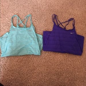 Two Nike dri fit tanks