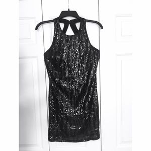 Black Sequin Dress