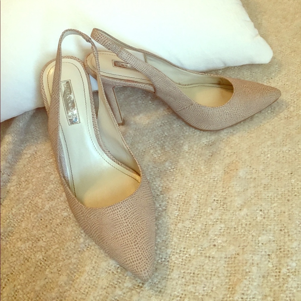 BCBGeneration Pointed-Toe Slingback Heels