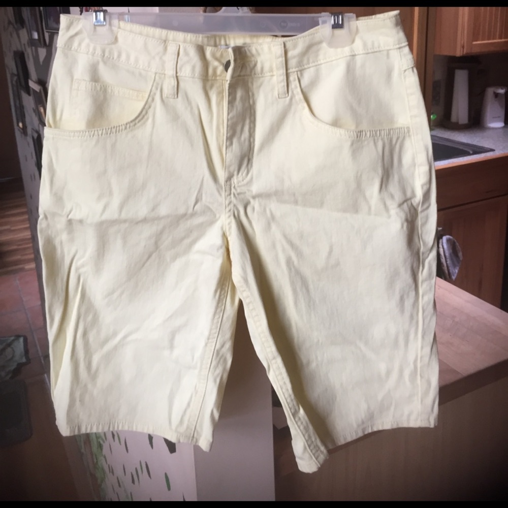 Light yellow shorts worn once