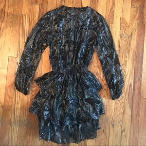 Zara Black & Silver Party Dress. Size: S