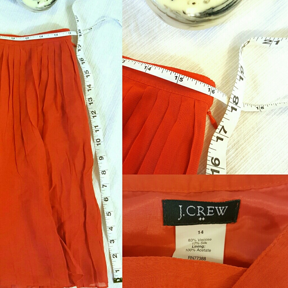 Sold!!! 💎HOST PICK🌺 Silk J Crew Pleated Skirt - Picture 4 of 4