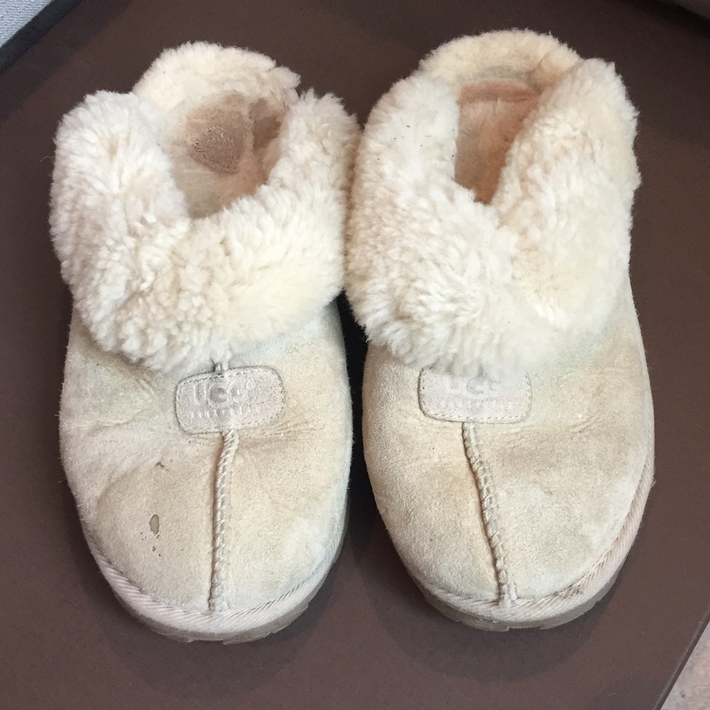 UGG natural slide on slippers