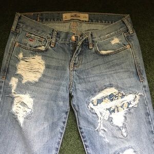 Destroyed designer jeans.