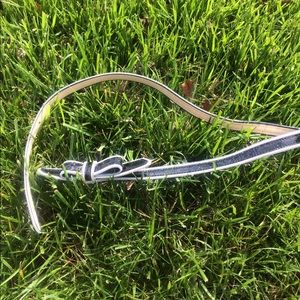 Black faux leather belt