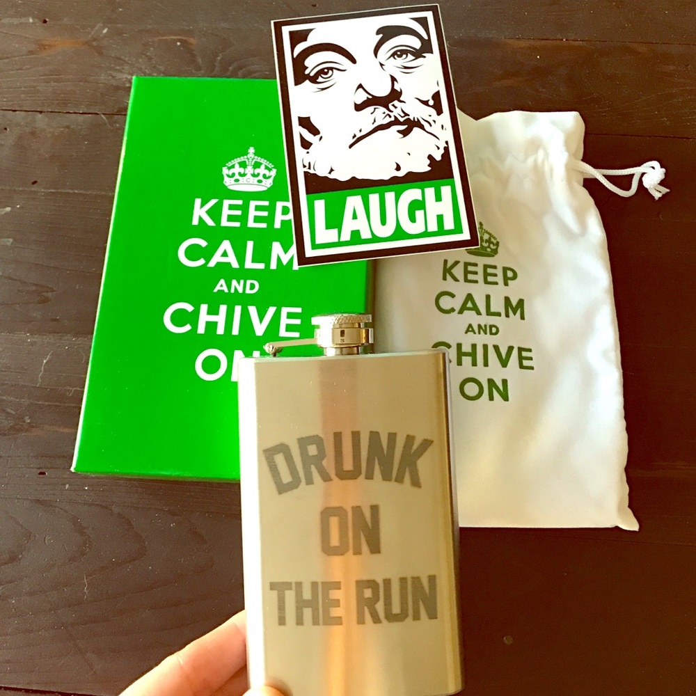 The Chive flask gift set