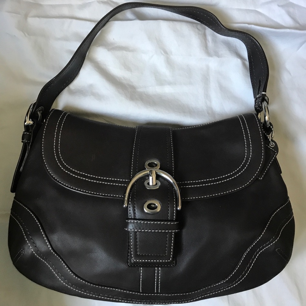 Chocolate brown Coach hobo bag