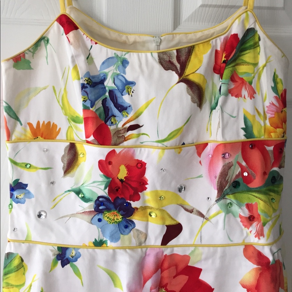 Vibrant floral spring dress