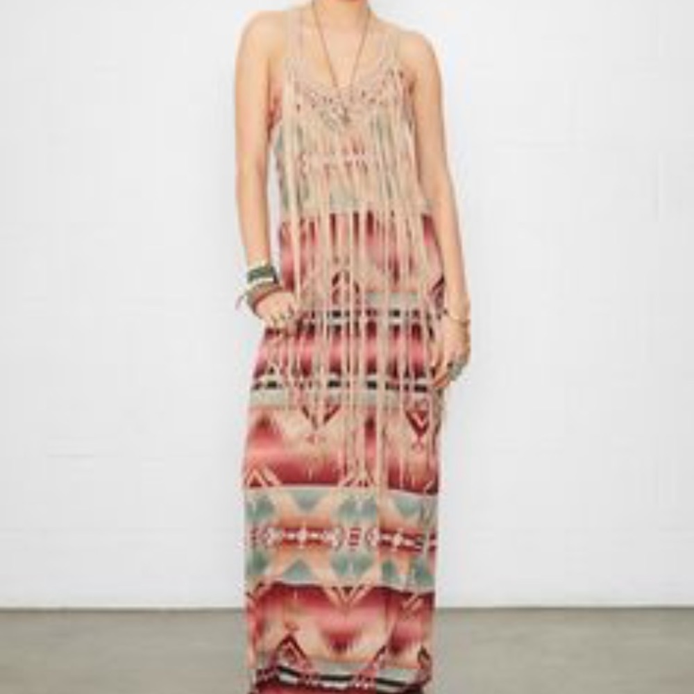 Ralph Lauren Fringed Maxi Dress