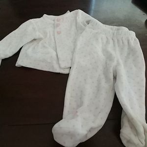 Shirt and pant outfit with footies