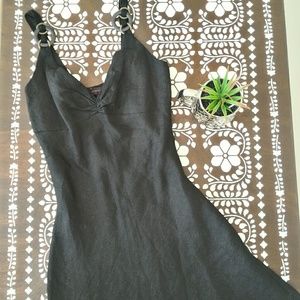 Sandro Ferrone Black Linen Dress