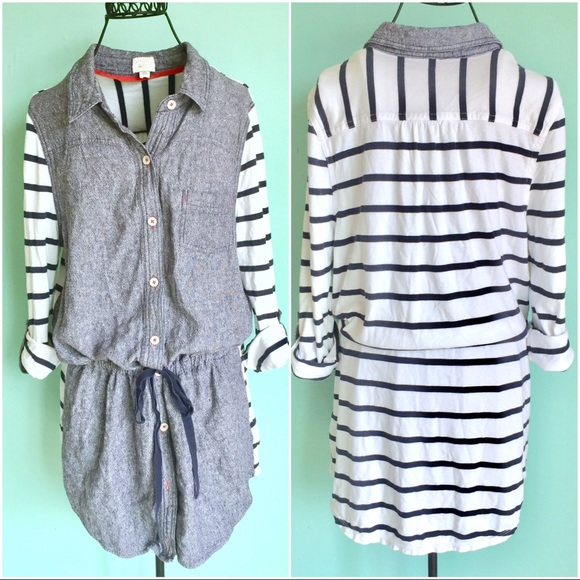 Anthropologie Dresses & Skirts - Anthropologie Linen Blend Chambray Tunic