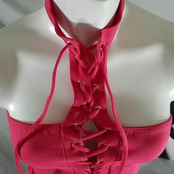 ONLY 1 MED LEFT 💓Choker lace up body suit - Picture 4 of 7