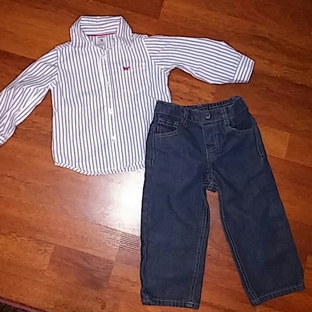 Boys dress shirt and coogi jeans