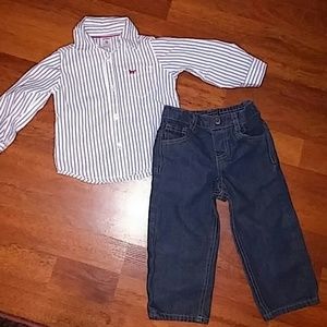 Boys dress shirt and coogi jeans