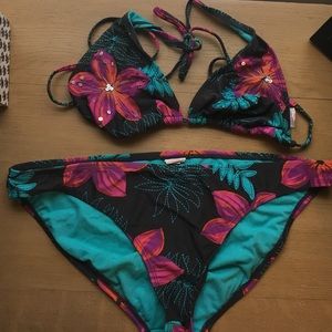 Floral bikini with sequins!