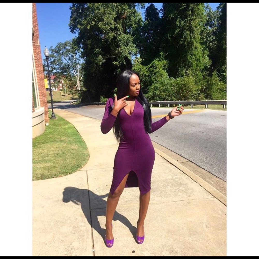 Purple party dress