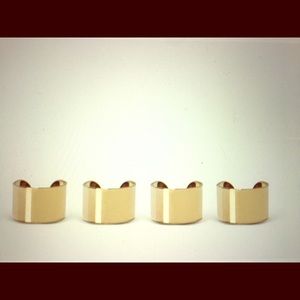 Maison Margiela set of four brass rings