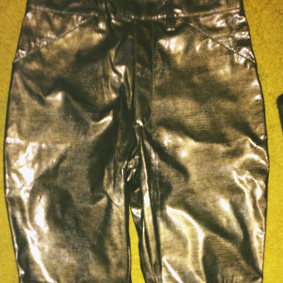 Girls croc/leather-look pants - Picture 2 of 4
