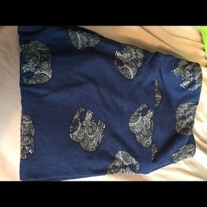 NEW OS Lularoe Navy Paisley Elephant Leggings