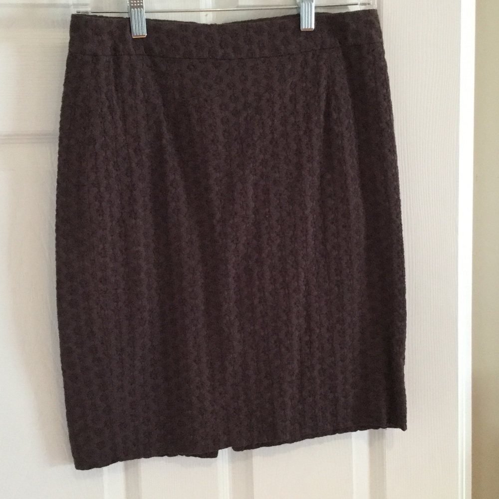 J.Crew Plum Eyelet Pencil Skirt