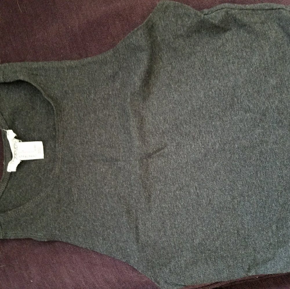 Gray crop top