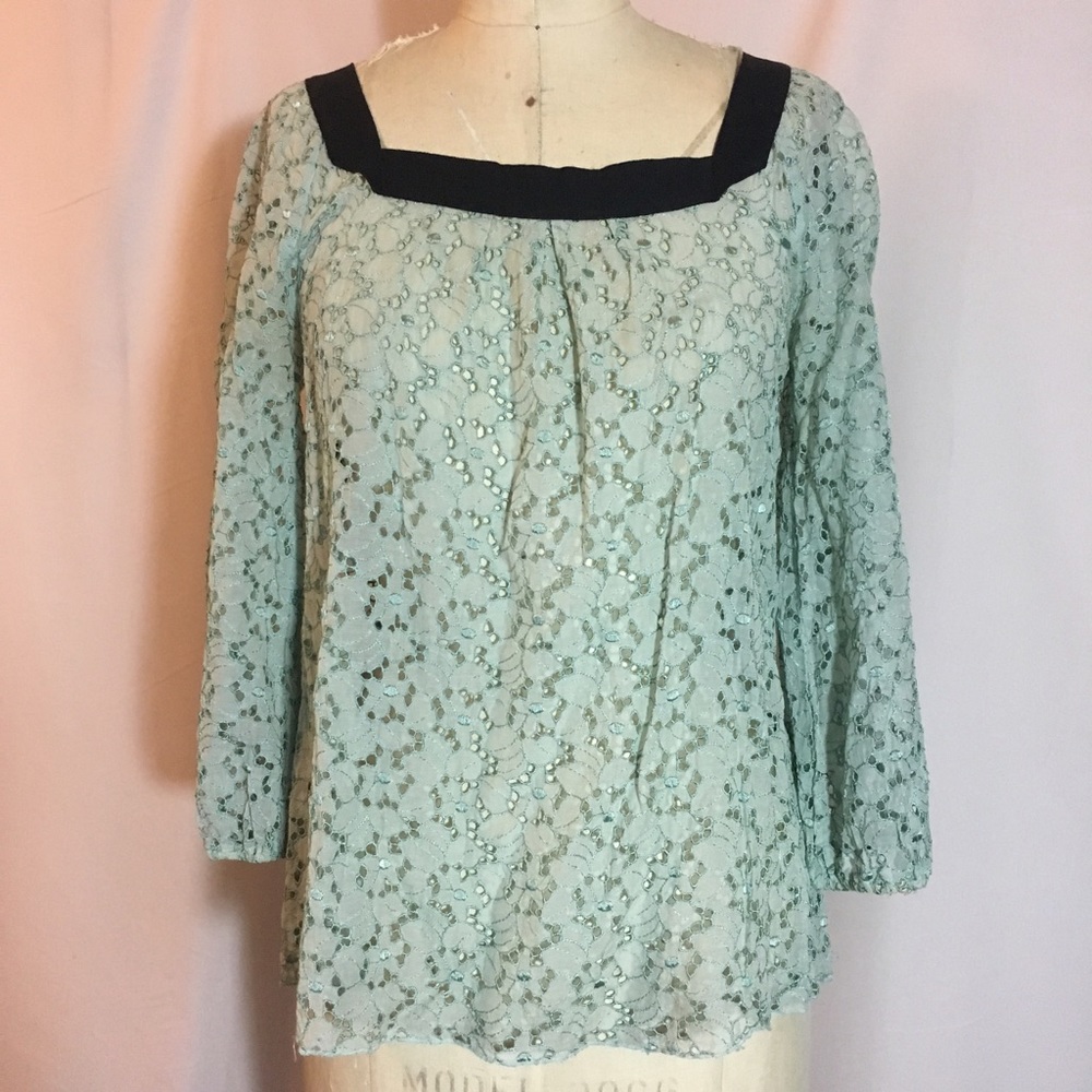 Vintage Gold Hawk 100% Silk Top