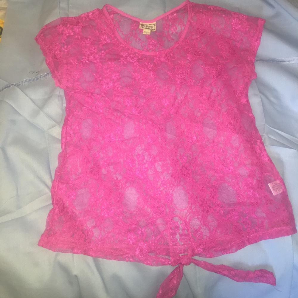 Fuchsia Lace Top
