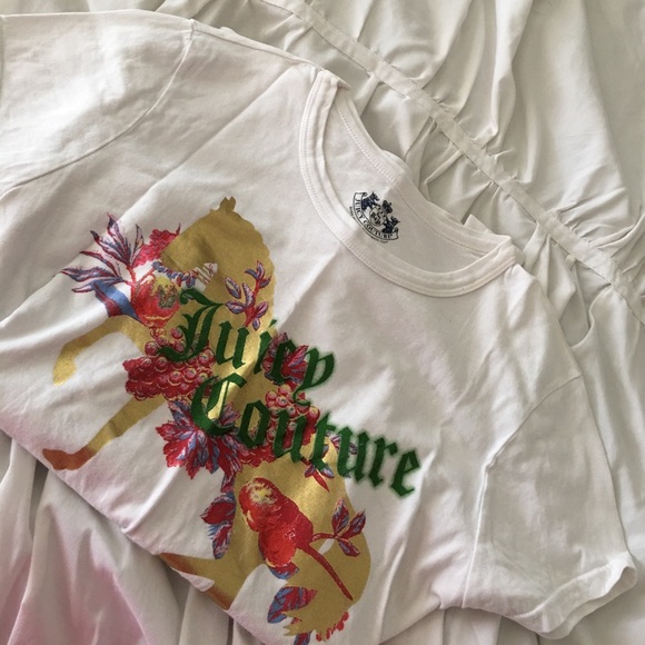 Juicy Couture Tops - Juicy Couture White XL short Sleeve T-shirt