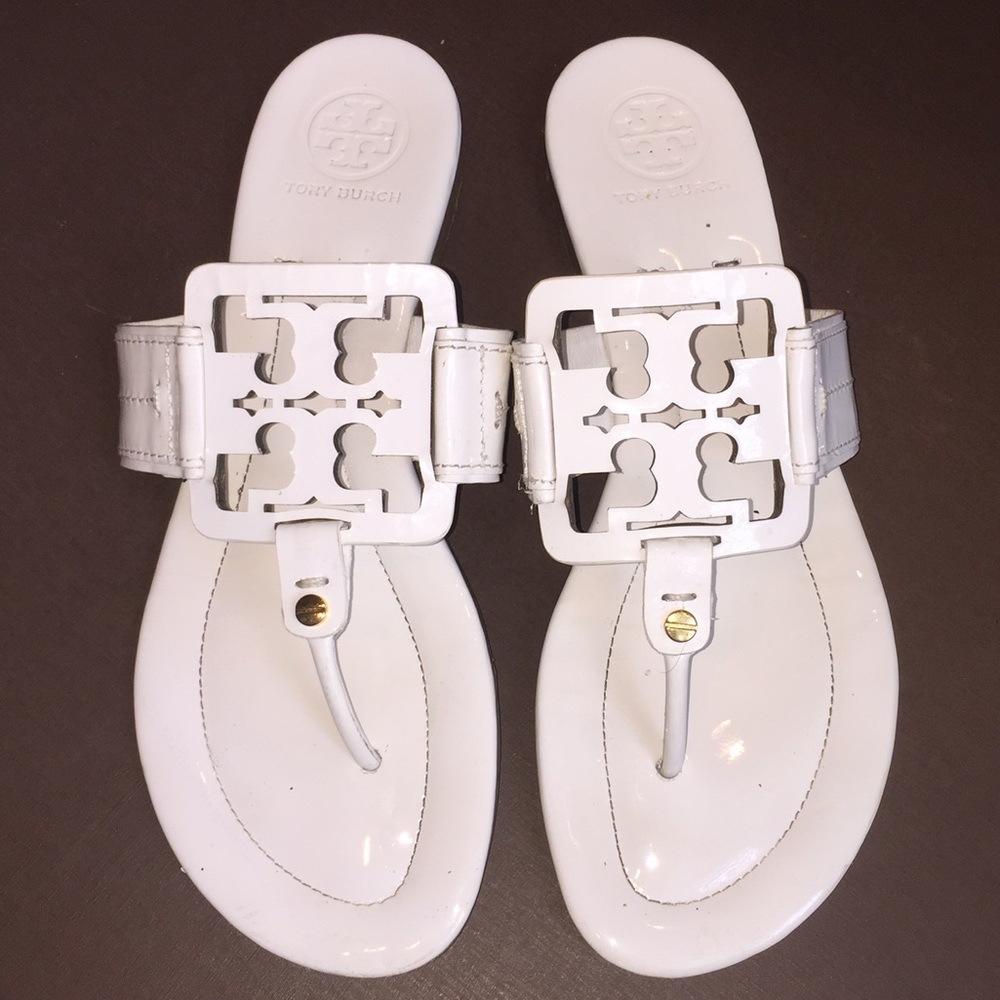 Tory Burch Square patent miller white
