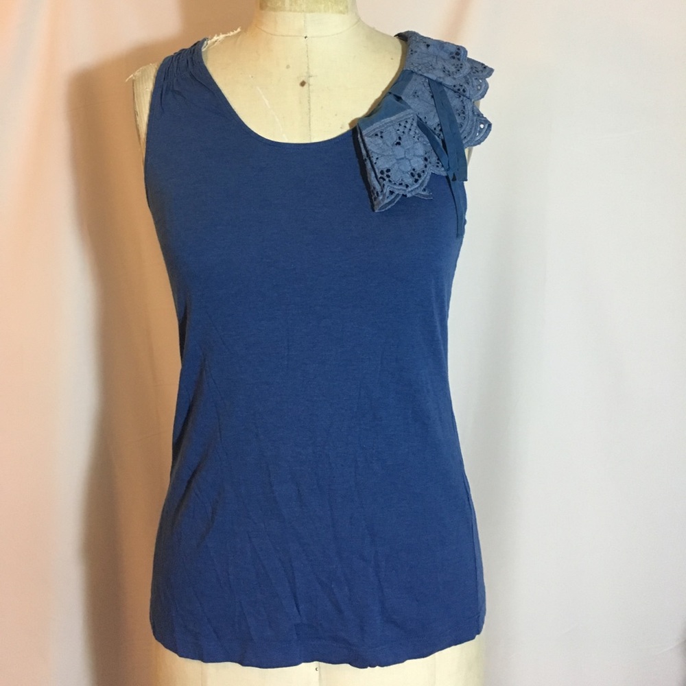 ANTHROPOLOGIE Sleeveless Tank with Embellishment