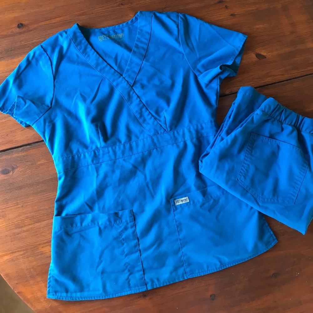 GREY'S ANATOMY Blue Scrub Set