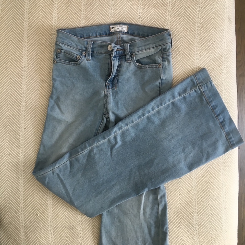 Free People Jean Bell Bottoms in Light Wash