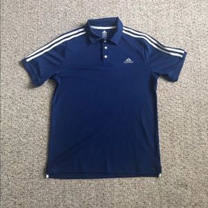 Adidas Blue/White Polo Shirt Size Youth XL.