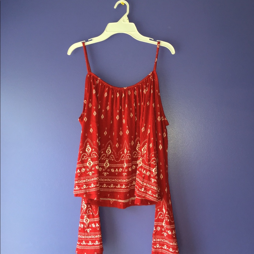 Red Off Shoulder Top